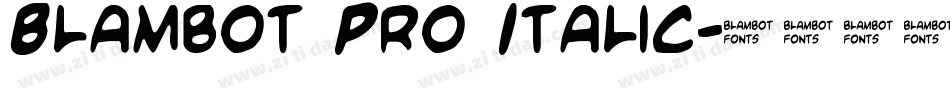 Blambot Pro Italic字体转换